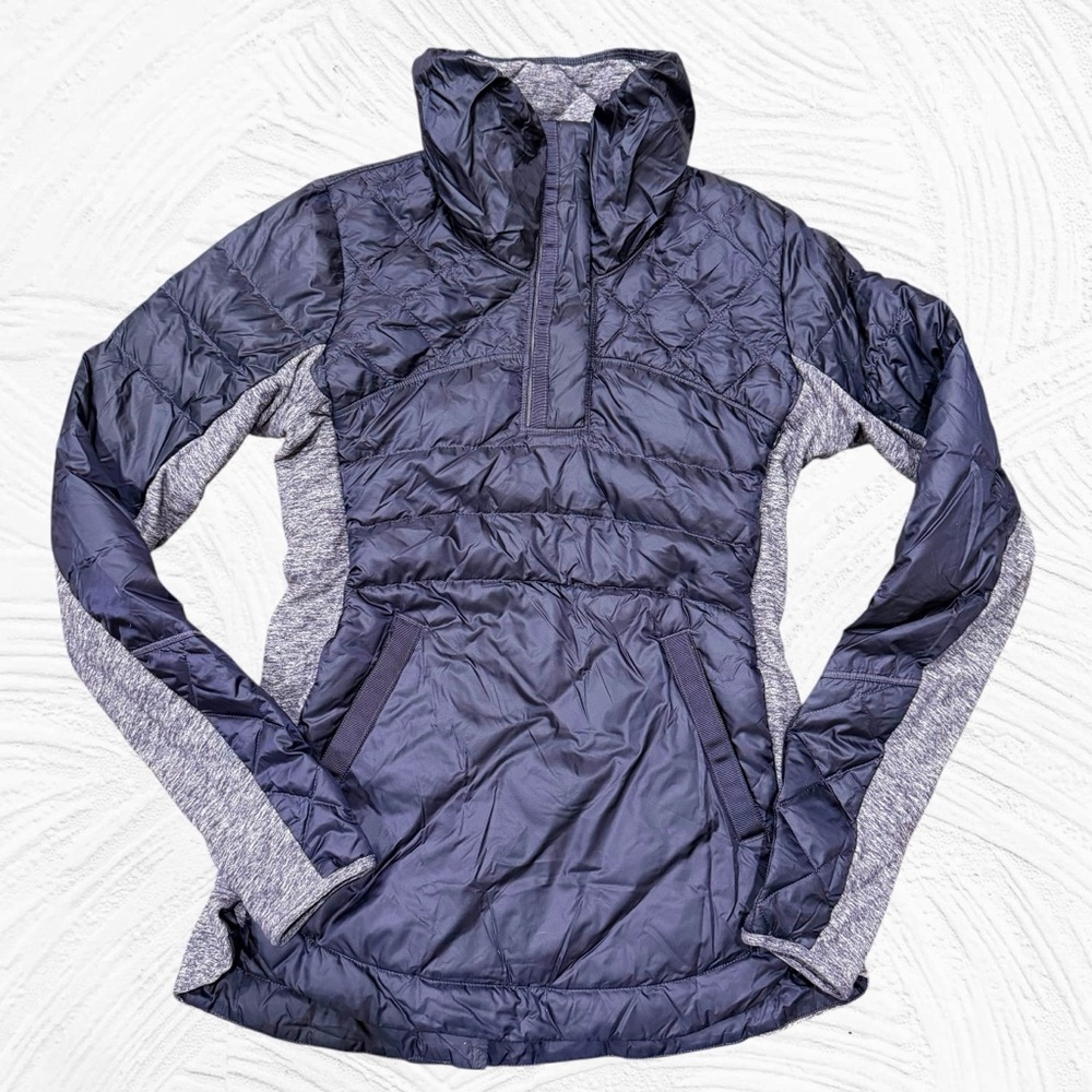 Lululemon Down For A Run Pullover Size 6‎  Blue Purple